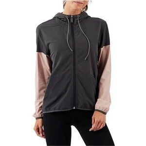 Vuori Women’s Stonesteps Windbreaker Lightweight Shell Hooded Jacket Gray XL
